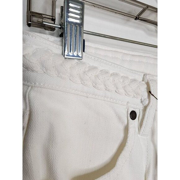 Johnny Was Size 27 The Braided Wide Leg High Rise Stretch Jean White $278 NWT - Picture 5 of 7